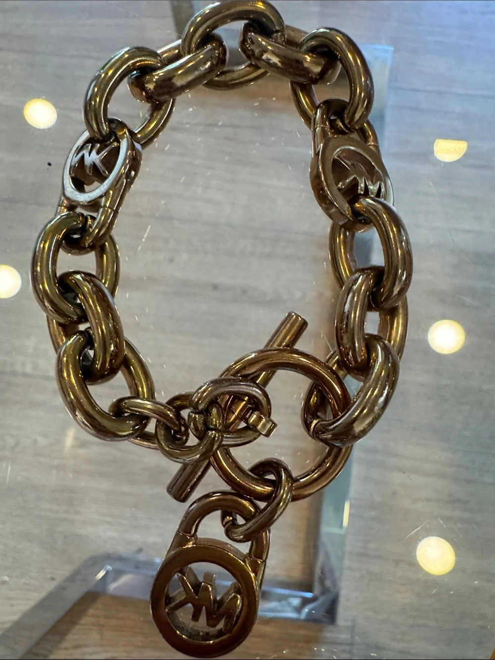 Michael Kors 5 Gold-Tone Chain Link Bracelet